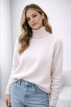 Thicken Velvet Turtleneck Sweater Women Korean Fashion Lined Warm Sueter Knitted Pullover Slim Top Winter Jersey Knitwear Jumper
