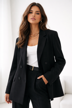 Women's blazer, solid color, long sleeves, elegant and versatile