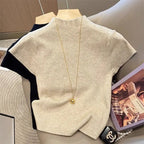 Elegant women's turtleneck sweater, fitted style
