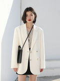 Women's blazer, solid color, long sleeves, elegant and versatile