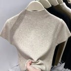 Elegant women's turtleneck sweater, fitted style