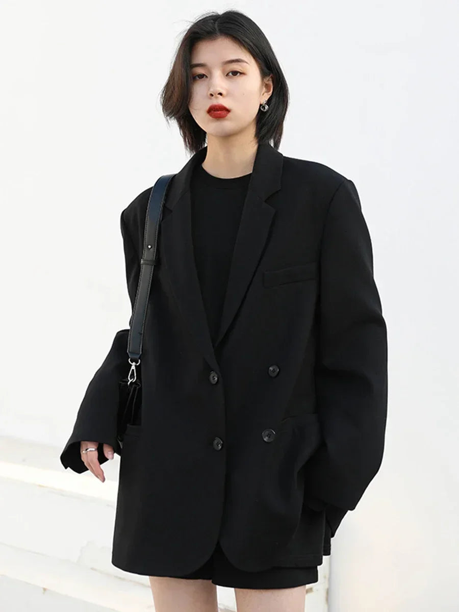 Women's blazer, solid color, long sleeves, elegant and versatile