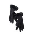 Women's winter gloves, plush, modern and warm, in suede