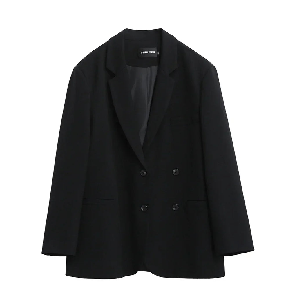 Women's blazer, solid color, long sleeves, elegant and versatile