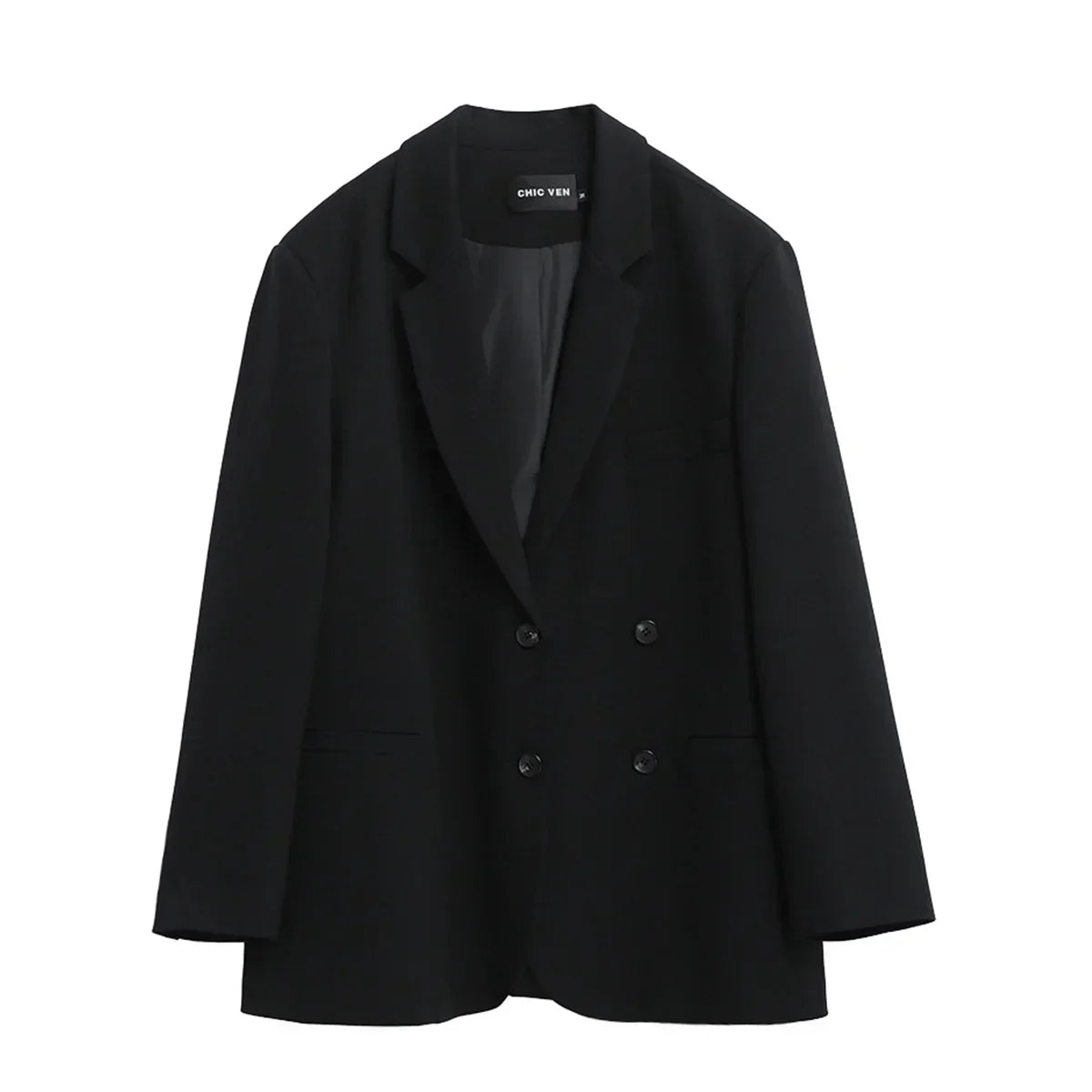 Women's blazer, solid color, long sleeves, elegant and versatile