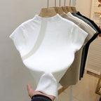 Elegant women's turtleneck sweater, fitted style