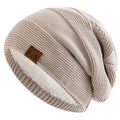 New loose-fitting winter hats with faux fur details, warm and casual knit hats for women